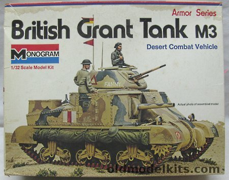 Monogram 1/32 British Grant M3 Medium Tank, 7535 plastic model kit